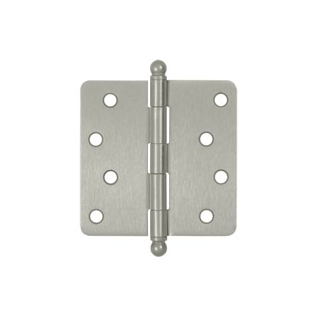 Deltana S44R415-BT 1/4 Radius Ball Tip Door Hinge Brushed Nickel, 10PK S44R415-BT-XCP10